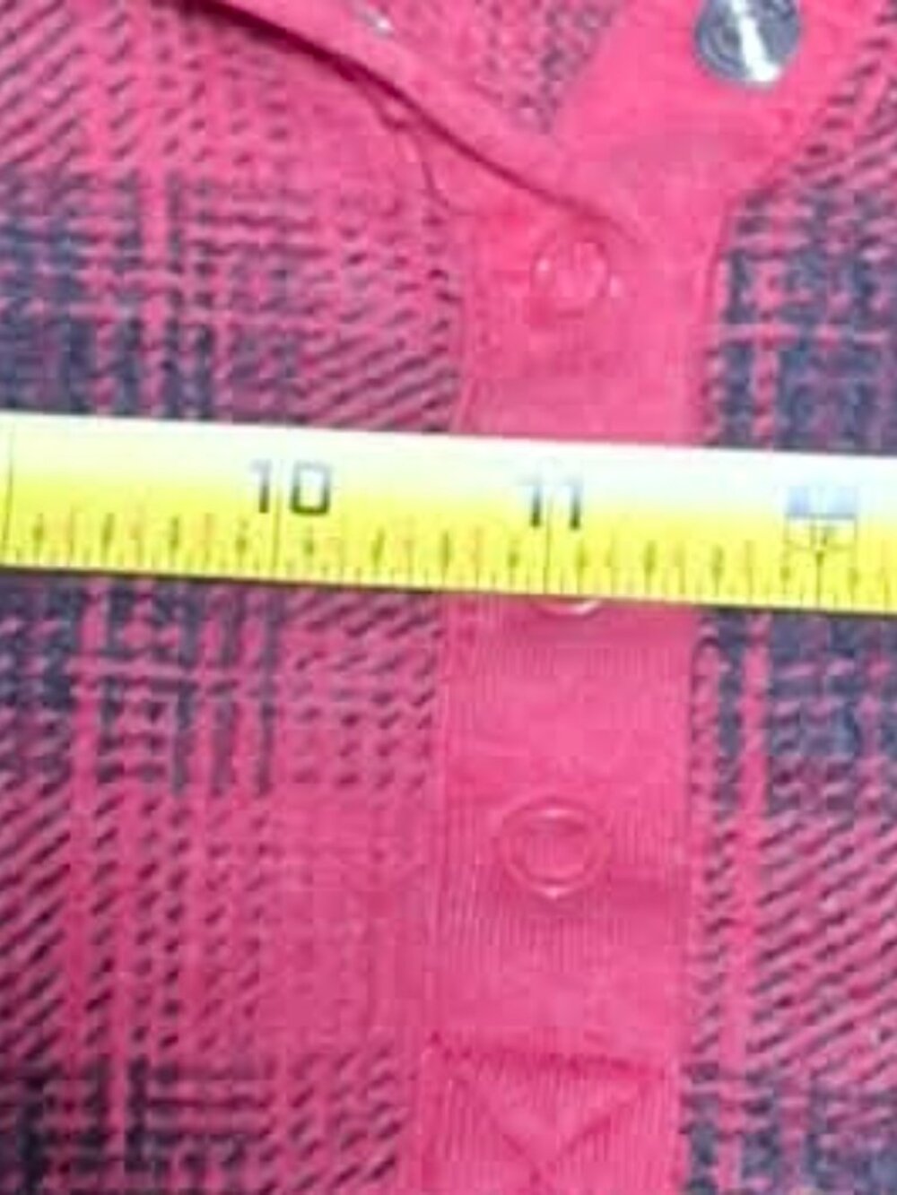 Red Checkered Long Sleeve Shirt by Terra & Sky No Call Outs - Picture 7 of 8
